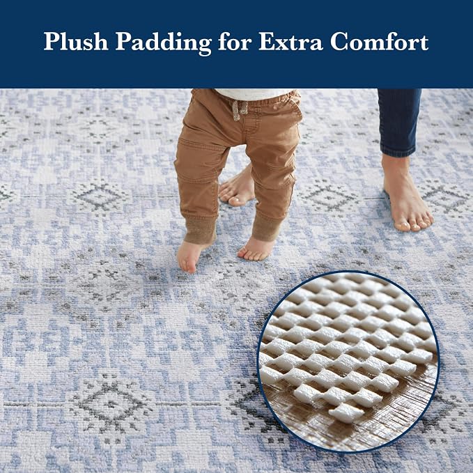 Veken 9x12 Ft Rug Pad Gripper for Hardwood Floors, Non Slip Rug Pads for Area Rugs, Thick Rug Grippers for Tile Floors, Under Carpet Anti Skid Mat, Keep Your Rugs Safe and in Place