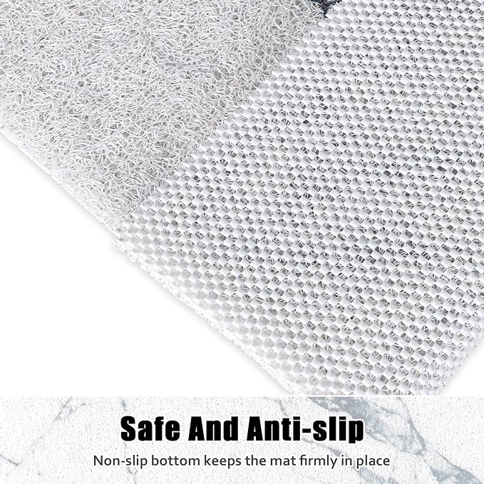 Square Shower Mat Non Slip: 27x27 Inch Shower Floor Mat with Drain Hole in Middle, Super Soft and Comfortable PVC Loofah Massage Bath Mat for Shower, Anti Slip Shower Stall Mat, Quick Drying