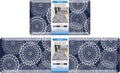LuxStep Kitchen Mats for Floor,0.47 inch Thicker Cushioned Rug Anti-Fatigue Mats for Kitchen Decor Accessories,Waterproof Non-Slip Mats and Rugs Set for Office,Laundry 17.3"×29"+17.3"×60",Blue