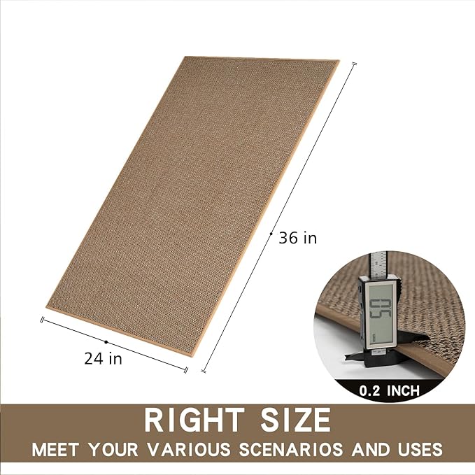 SUMLANS Kitchen Mat 1 PCS, Cushioned Non Slip Rugs for Kitchen Floor, Absorbent Runner Comfort Standing Mats Washable for Kitchen, Office, Home (Brown, 24"x36")