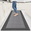 StepRite Kitchen Rugs, Kitchen Mats for Floor, 60"x24" Non-Slip Machine-Washable Kitchen Throw Rug, Absorbent Runner Rugs Office, Sink Standing Desk Mat, Decor Carpet, Grey