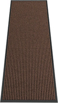Indoor Outdoor Door Mat, 6' x 2' Doormat for Entryway, Rubber Backing Non Slip Front Door Mat Outside Entrance, Super Absorbent Commercial Floor Mat for Home Office, Brown