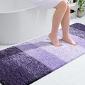OLANLY Bathroom Runner Rugs Mat 70x24, Extra Soft Absorbent Microfiber Bath Rugs, Rubber Backing, Quick Dry, Washable Long Bath Mats for Bathroom Floor, Tub and Shower, Home Decor Accessories, Violet