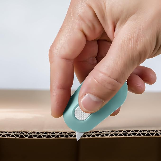 Slice Mini Box Cutter | Manual Retracting | Safe Ceramic Box Cutter Lasting 11x Longer than Metal | Box Opener | 2 Pack | Mint
