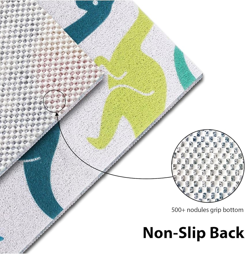 Extra Large Square Shower Mat, Yonala 36 x 36 Inch Stylish Non Slip Shower Mats for Inside Shower with Drain Hole in Middle, Soft Trimmable PVC Loofah Anti Slip Shower Mat, Quick Drying