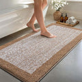 48x24 Long Bathroom Rugs Washable Non Slip, Coffee Bath Mat for Bathroom Floor Tub, Soft Absorbent Quick Dry Mats for Shower, Bathtub,Home Decor