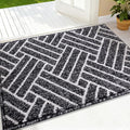 OLANLY Indoor Door Mat, 36x24 Inch, Dirt Resistant and Absorbent, Non-Slip Rubber Backing Floor Mats, Easy Clean Low-Profile Doormat for Entryway, Front Door, and Inside Entrance, Black