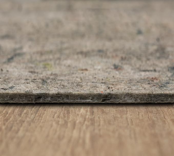 Mohawk Home Non Slip Rug Pad 6' x 9'- 1/4" Thick Felt + Latex Rubber Gripper - Dual Surface Cushion for Hardwood, Carpet, Tile Floors, Made in USA