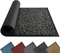 Mibao Front Door Mat Indoor Entrance, 29.5" x 17", Welcome Mat for Outdoor Indoor, Non-Slip Waterproof Doormat, Durable Machine Washable Low Profile Entry Rug for Back Door Outside, Anthracite Black