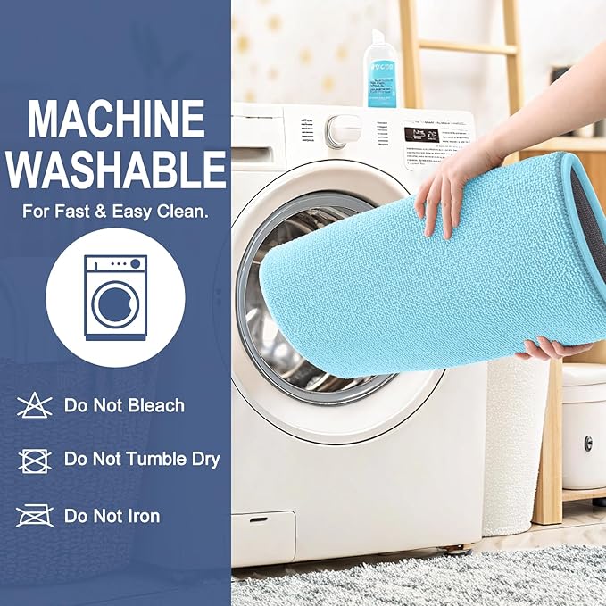 OLANLY Thick Memory Foam Small Bathroom Rugs 24x16, Extra Soft Absorbent Bath Rug, Quick Dry Bath Mats, Non-Slip, Machine Washable Carpet for Bathroom, Tub and Shower, Home Decor Accessories, Sky Blue
