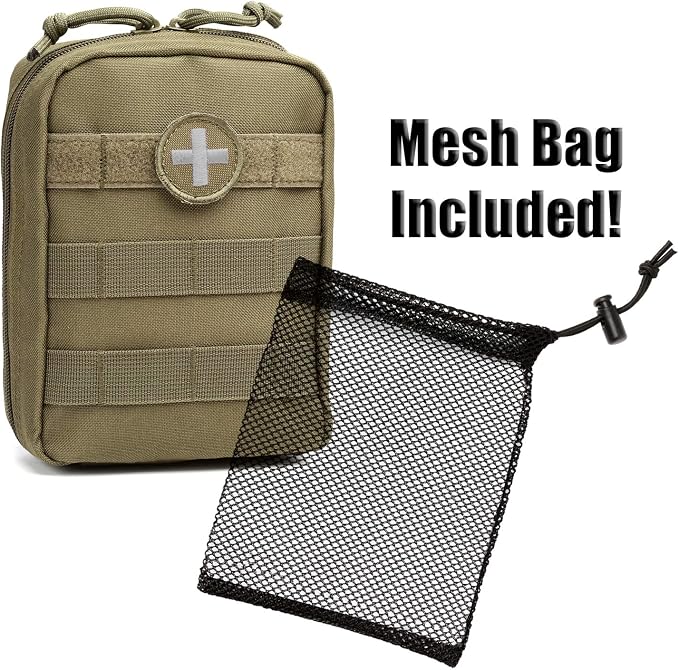Orca Tactical First Aid Molle Pouch - Heavy Duty IFAK Pouch - Empty Medical Pouch Ideal for Military Use EMTs Law Enforcement Camping and Hiking - Med Pouch for Optimal Organization