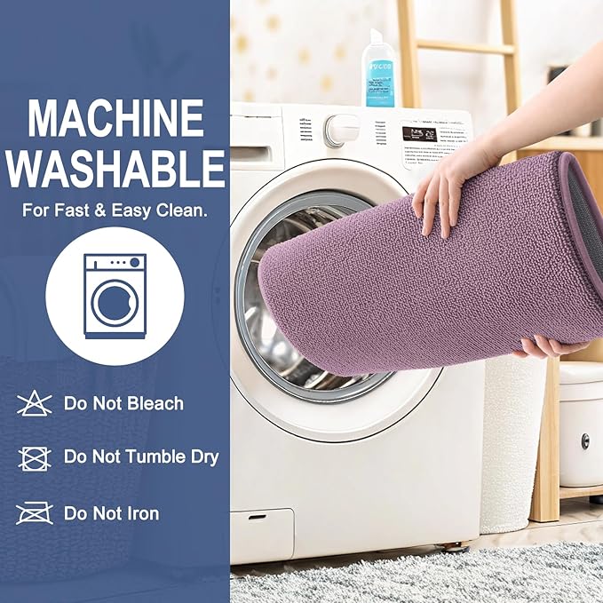 OLANLY Thick Memory Foam Bathroom Runner Rugs 70x24, Extra Soft Absorbent Long Bath Rug, Quick Dry, Non-Slip, Machine Washable Bath Mats for Bathroom, Tub and Shower, Home Decor Accessories, Deep Plum