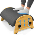 YEASHEIN Ergonomic Foot Rest Under Desk at Work, Bamboo Wood Adjustable Foot Stool Under Desk with 6 Positions, Office Footrests with Memory Foam, Leg Rest Used for Car, Home, PC Gaming Accessories