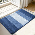Kitinjoy Indoor Outdoor Door Mat, 44x32 Non-Slip Absorbent Dirt Trapper, Low-Profile Washable Inside Entrance Front Floor Mat, Sturdy Soft Entry Doormats for Entryway, Navy Blue