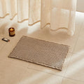 TYUU Waffle Bath Mat, Boho Bathroom Rugs Non Slip Washable Super Absorbent Quick Dry Bath Mat Farmhouse Bathroom Decor, 24"x16" Beige