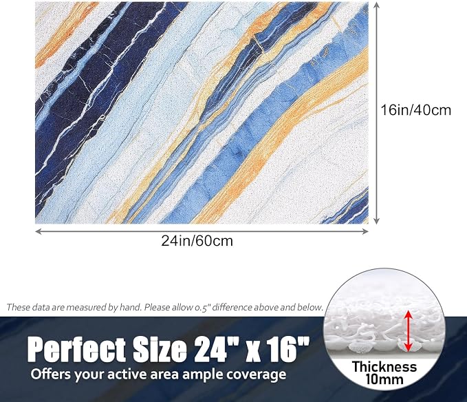 Shower Mat Non Slip: 16x24 Inch Soft and Comfortable PVC Loofah Shower Mats for Inside Shower, Anti Slip Shower Stall Mat for Kids Elderly, Quick Drying