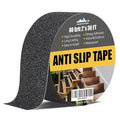 Grip Tape - Heavy Duty Anti Slip Tape, Grip Tape Grit Non Slip for Stairs Outdoor/Indoor, Waterproof High Traction Stairs Non Skid Treads, Durable Triple Layer Adhesive - Black (2 Inch x 36 Feet)