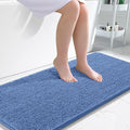 OLANLY Large Bathroom Rugs 45x27, Soft Absorbent Chenille Bath Rugs, Rubber Backing Quick Dry, Machine Washable Bath Mats for Bathroom Floor, Tub and Shower, Home Decor Accessories, Cornflower Blue