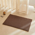 TYUU Waffle Bath Mat, Boho Bathroom Rugs Non Slip Washable Super Absorbent Quick Dry Bath Mat Farmhouse Bathroom Decor, 30"x20" Mocha