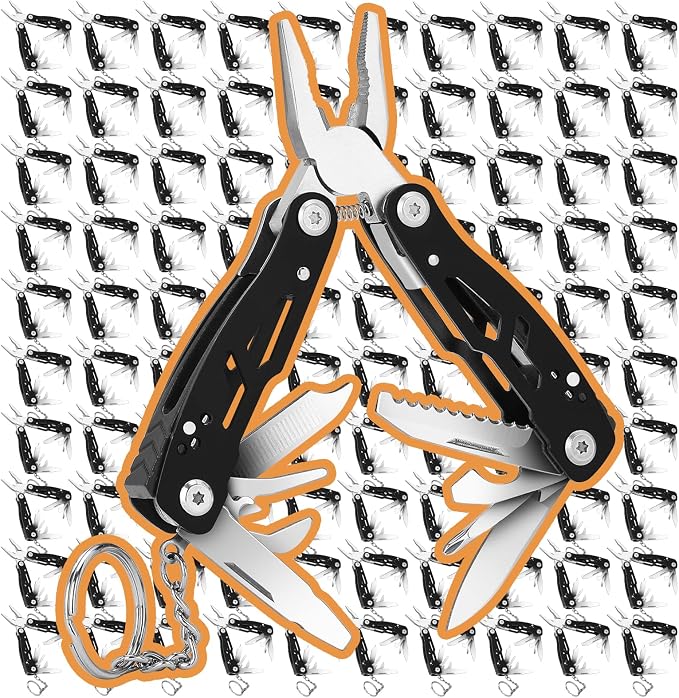 2PCS Bovgero Mini Multitool Pliers 15 in 1, Handmade Multi Tool Plier, Premium Keychain Multitool, Small Multi-tool, Birthday Fathers Day Gift for Men Him Husband Boyfriend Father Handyman