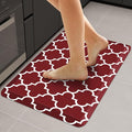 WISELIFE Anti Fatigue Floor Mat - 4/5 Inch Thick Kitchen Mat Non Slip Waterproof Heavy Duty Ergonomic Comfort Mat Durable for Home, Office, Sink, Laundry,(20" x 32", Red)