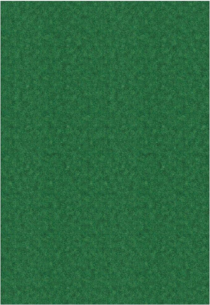 Ottomanson 6'6" x 12' Mud Mat Area Rug Carpet - Non-Slip, Dirt Trapping for Indoor & Outdoor Use - Ideal for Entryway, Garage, Kitchen, Patio & High-Traffic Areas, Green