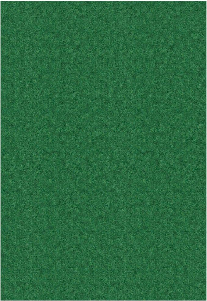 Ottomanson 6'6" x 17' Hallway Runner - Extra Durable Non-Slip Rug Mat for Indoor & Outdoor Use - Ideal for Kitchen, Entryway & Garage - High-Traffic Carpet, Green