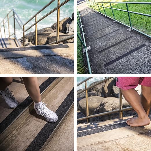 Anti Slip Traction Tape, 9 Inch x 35 Ft Non Slip Grip Tape for Skateboard, Waterproof Anti Skid Grit for Stair Step Outdoor/Indoor, High Traction Non Skid Abrasive Stair Tread