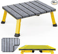 Marudina Large Platform RV Step with Cloth Cover and Anti-Slip Surface, 3-Level Adjustable Height, Light Aluminum Folding Step Stool, Supports Up to 1,000 lb - Ideal for RV and Multi-Use Scenarios