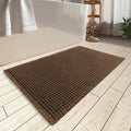 AMOAMI Upgraded Waffle Bath Mat, Super Absorbent Non Slip Bath Mats for Bathroom Floor, Machine Washable Bathroom Rugs with Tassels, Rubber Backed Bathroom Mats, Ultra Soft, 17" x 24",Terracotta