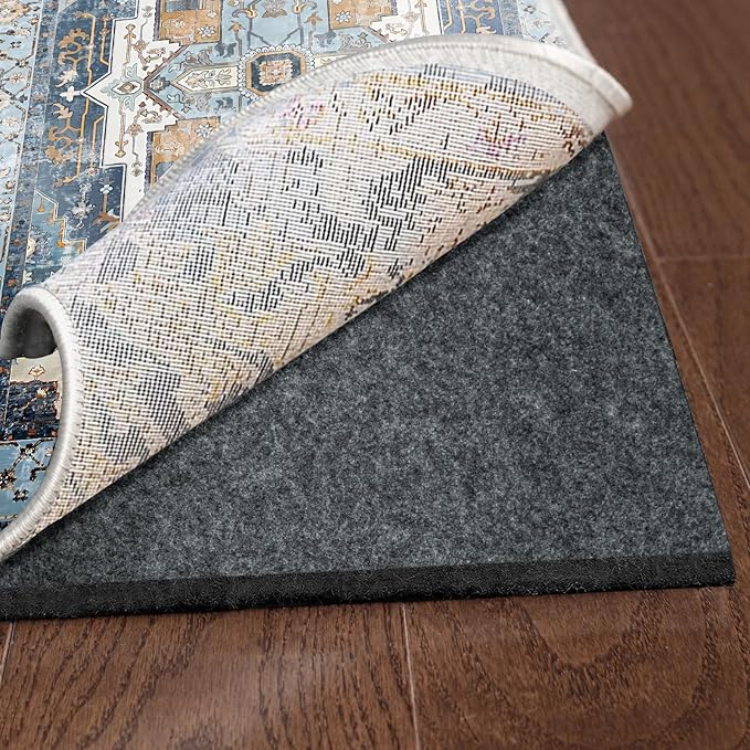 Waterproof Rug Pad, 2x6 ft Area Rug Non-Slip Carpet Pad, 1/4" Thick Non-Slip Rug Pads for All Floors and Finishes, Felt Pad for Hardwood Floors, Keeps Carpets in Place Soft and Safe
