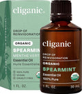 Cliganic Organic Spearmint Essential Oil, 1oz - 100% Pure Natural Undiluted, for Aromatherapy | Non-GMO