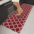 WISELIFE Anti Fatigue Floor Mat - 4/5 Inch Thick Kitchen Mat Non Slip Waterproof Heavy Duty Ergonomic Comfort Mat Durable for Home, Office, Sink, Laundry,(24" x 70", Red)