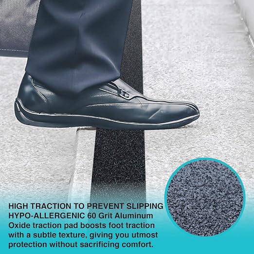 LifeGrip Anti Slip Traction Treads Black (24-Pack), 2" X 12", Best Grip Tape 80 Grit Non Slip, Pre-Cut Strips, Rounded Corners - Right Size and Ready to Use for Easy Application