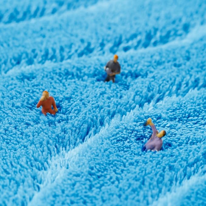 MINIDEAR Bathroom Rugs 36x24 Lake Blue - Thick Memory Foam Bath Mat, Ultra Soft & Plush Fluffy, Non-Slip, Quick Dry, Absorbent Washable Floor Microfiber Mat for Tub, Home Decor Accessories