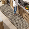 Kitchen Runner-Non Slip Kitchen Mats for Floor-Thick Stain Resistant Vintage Kitchen Floor Rug Runner Carpet for Hallways Entryway Laundry Room Washable（Brown 24"x79"）