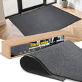 Extra Large Indoor/Outdoor Entrance Mat - 4 x 15 Feet, Rubber Border Door Mat Heavy Duty, Waterproof, Low-Profile, Easy to Clean, Rubber Entry Mat, Commercial Floor Mat, Charcoal Grey