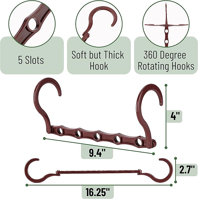 Mr. Pen- Space Saving Hangers, 8 pcs, 360° Rotating Hooks, Magic Cascading Hanger Organizer with 5 Enclosed Slots, Closet Organizers and Storage for Clothes, College Dorm Room Essentials