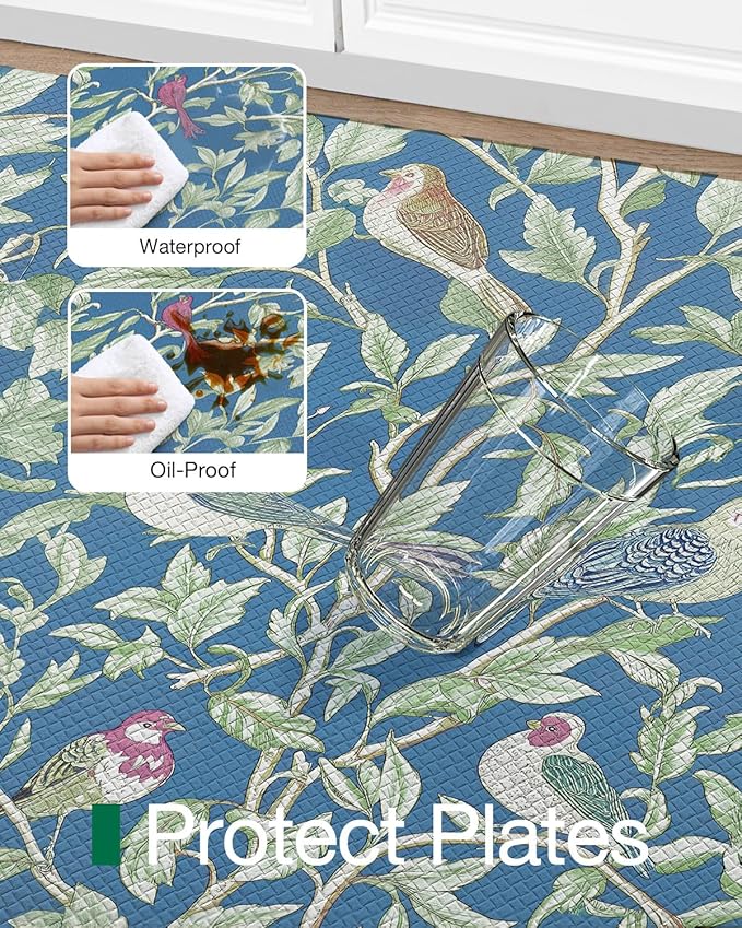 LUMI Anti Fatigue Kitchen Cushioned Mat for Floor, Padded Waterproof Runner for Standing, Stain Resistant Comfort Rugs for Home, Sink, Laundry, 24x87