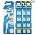 Reach Ultraclean Access Flosser Bundle, Unflavored, Plaque Remover for Teeth, for Hard to Reach Areas, Oral Care, PFAS-Free, 1 Flosser Starter Kit + 3 Packs Refill Heads