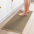 SUMLANS Kitchen Mat 1 PCS, Cushioned Non Slip Rugs for Kitchen Floor, Absorbent Runner Comfort Standing Mats Washable for Kitchen, Office, Home (Brown, 17.3"x47")