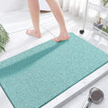godehone Shower Mats Non Slip Without Suction Cups, PVC Loofah Bathroom Mats, Loofah Mats for Shower and Bathroom, Quick Drying, 23.6× 47.2 Inch, Light Green