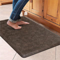 WISELIFE Kitchen Mat Cushioned Anti Fatigue Floor Mat,20"x32", Thick Non Slip Water Resistant Kitchen Rugs and Mats,Heavy Duty Foam Standing Mat for Kitchen,Floor,Home,Desk,Sink, Brown
