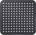 Yimobra Square Shower Mat Non Slip, Super Strong Suction Cups, 21"X21" Bath Tub Mat with Drain Holes, Machine Washable Fast Draining Bath Mats, Bathroom Essentials,Black