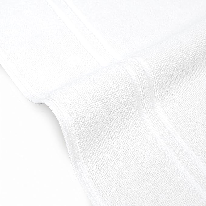 Tens Towels Pack of 2 Bath Mats 100% Cotton, 20 x 32 Inches, Super Absorbent, Hotel Quality Premium Floor Towels, Luxurious, Soft & Quick Dry, Not a Bathroom Rug, White