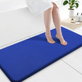 Smiry Memory Foam Bath Mat 47x17, Extra Soft and Absorbent Bathroom Mats, Non Slip Washable Carpet for Floor, Shower and Tub, Royal Blue