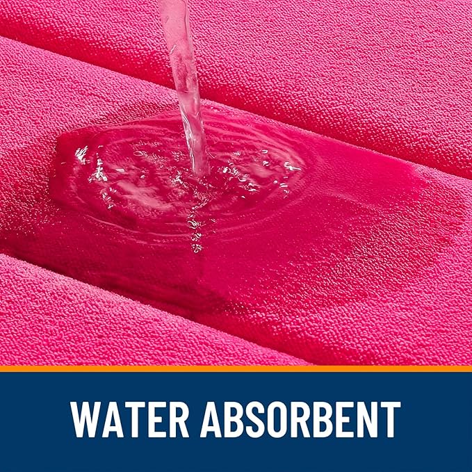 OLANLY Memory Foam Long Bathroom Rugs Runner 59x24, Super Soft Absorbent Bath Mat, Quick Dry, Machine Washable Shower Floor Rugs, Bathmat Carpet, Bathroom Home Decor Accessories, Hot Pink