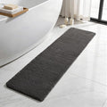 TYUU Dark Grey Bathroom Runner Rugs, Ultra Soft Long Bath Mat Machine Washable Super Absorbent Quick Dry Bathroom Runner Rug 16 x 60 Non Slip, Dark Grey 16" x 60"