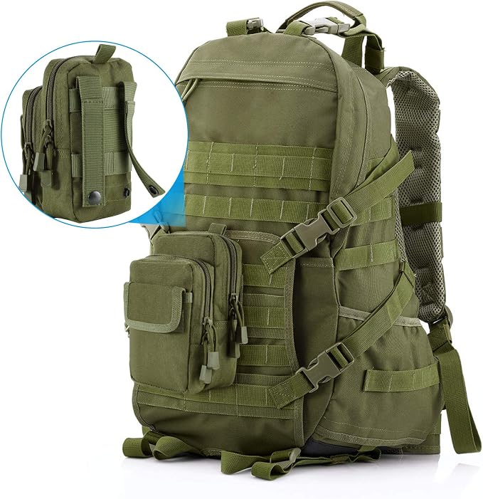 FRTKK 2 Pack Molle Pouches - Tactical Compact Water-Resistant EDC Pouch Bag Small Utility Pouch