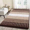 Kitinjoy Indoor Outdoor Door Mat, 59x36 Non-Slip Absorbent Dirt Trapper, Low-Profile Washable Inside Entrance Front Floor Mat, Sturdy Soft Entry Dotted Ombre Doormats for Entryway, Brown